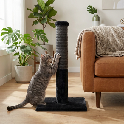 Noba Classique Arbre à chat 71 cm - Fourrure synthétique noire