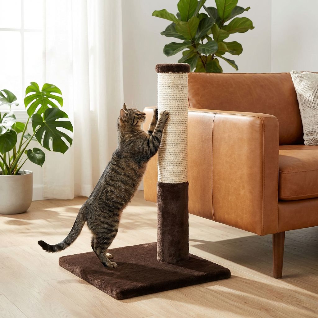 Noba Classic Arbre à Chat 71 cm - Fourrure Synthétique Marron
