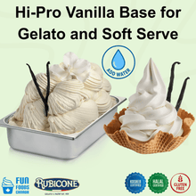 "TOP DEAL" High Protein Vanilla Soft Serve & Gelato Mix - HI-PRO Vanilla - Fit Gelato - Case of 8 x 1.4 KG bags - Rubicone Canada - Ships Free Within Canada on Orders Above CAD $199