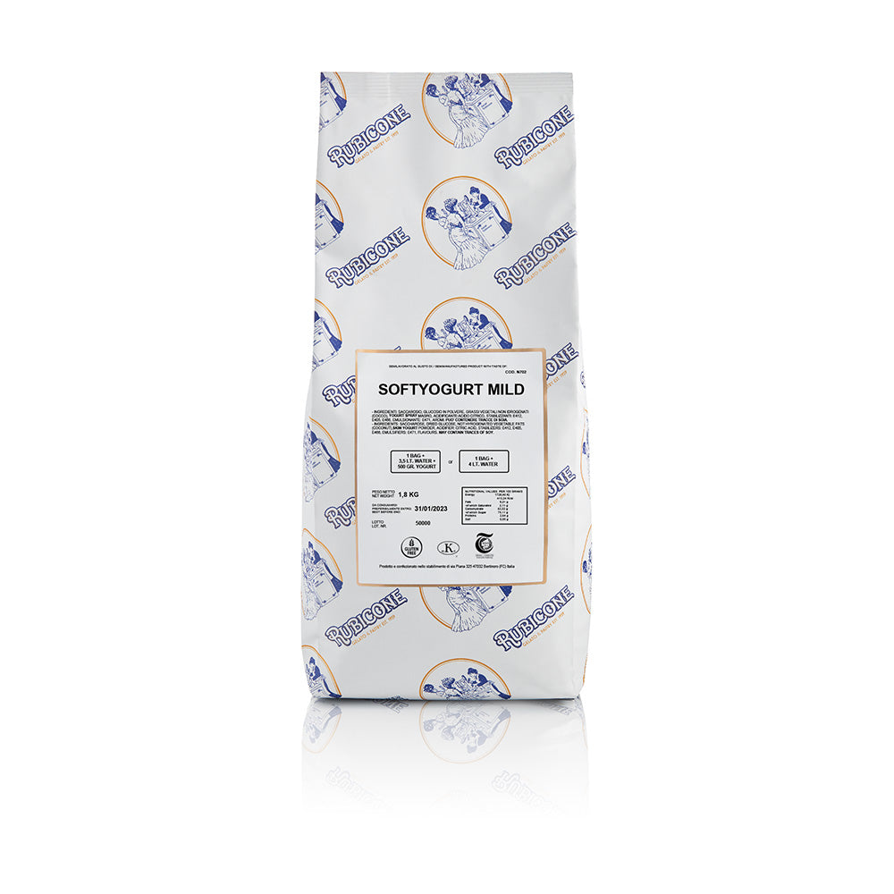 Premium Soft Serve Frozen Yogurt Mix - Complete Ready Base - 1.8 KG Bag or Case of 8 x 1.8 KG bags - Rubicone Canada - Ships Free Within Canada on Orders Above CAD $199