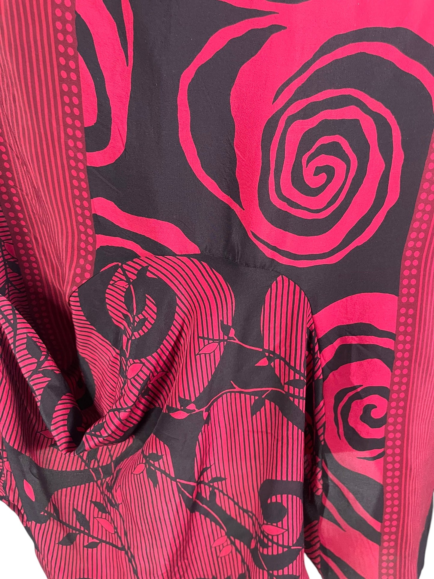 PRC6544 Tunique-robe Avatar Pure Soie à Poche Auto-tissu