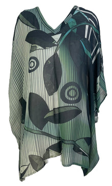 PRG7132 Tunique Courte Caftan Pure Soie Sheer Avatar sans Fentes