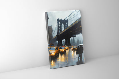 Décoration murale-Horizon stylisé du pont de New York-Impression sur toile