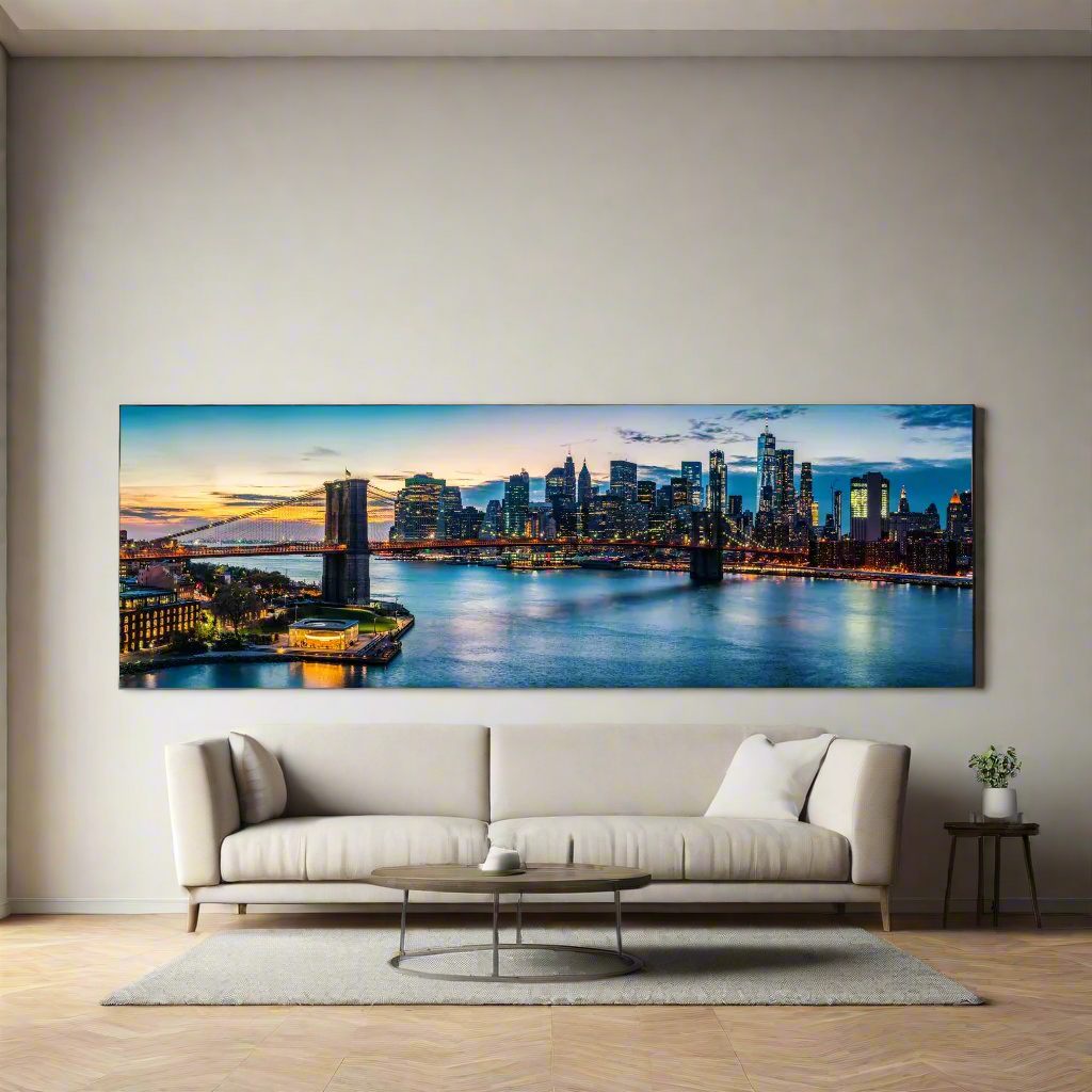 Cities Skylines-Pont au coucher du soleil (New York)-Art mural