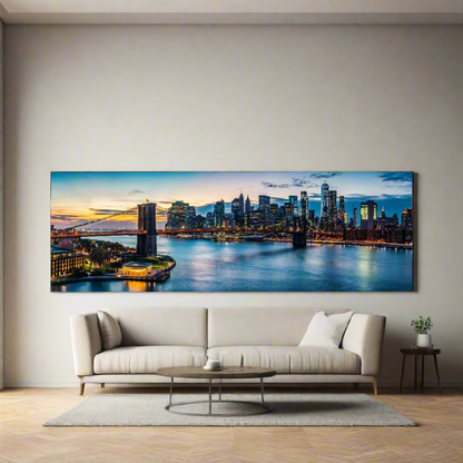 Cities Skylines-Pont au coucher du soleil (New York)-Art mural