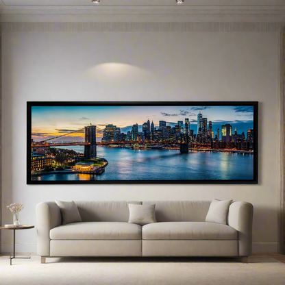 Cities Skylines-Pont au coucher du soleil (New York)-Art mural