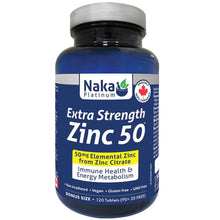 Naka Platinum ZINC 50 (Extra Fort), 120 Comprimés