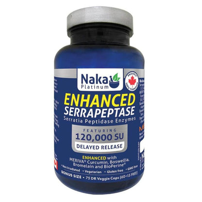 Naka Platinum ENHANCED SERRAPEPTASE, 75 VCaps