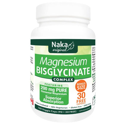 Naka Platinum MAGNESIUM BISGLYCINATE, 120 VCaps