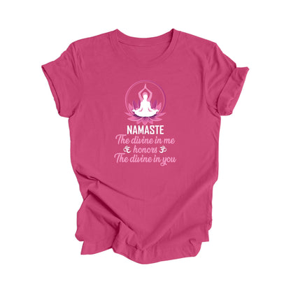 Namaste The Divine In Me Honors The Divine In You - Yoga Gift, Meditation Shirt, Yoga T-shirt, Yoga Lover Gift, Yoga Teacher Shirt, Wellness Shirt, Self Care Shirt - Inspired X