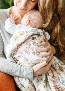 Baby Muslin Swaddle in Tanboocel® Bamboo Viscose - Secret Garden