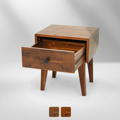 Table de chevet Sofia à 1 tiroir en bois massif
