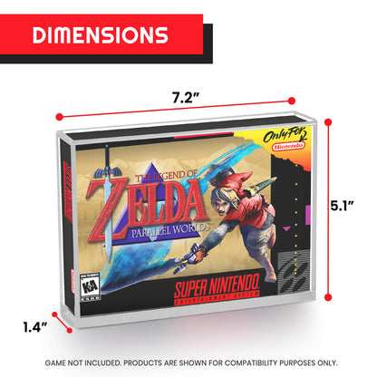 EVORETRO Protection d'affichage en acrylique pour jeux SNES et boîtes de jeux N64 - Lot de 2