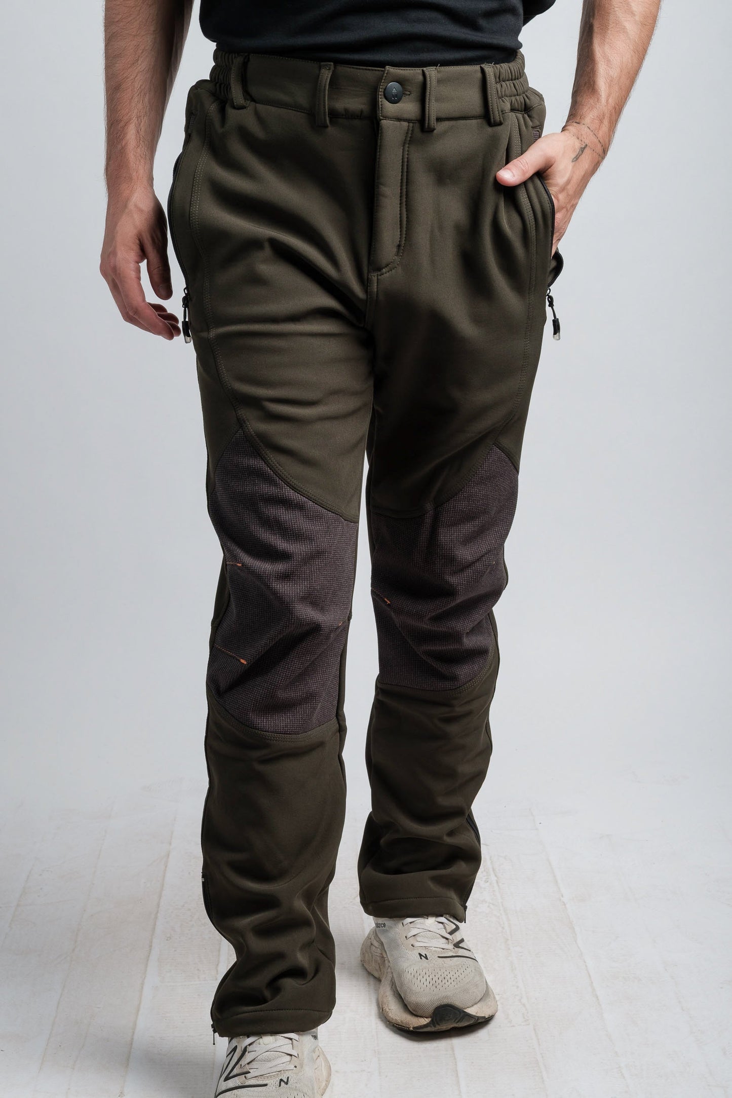 Pantalon d'aventure vert résistant à l'eau pour hommes