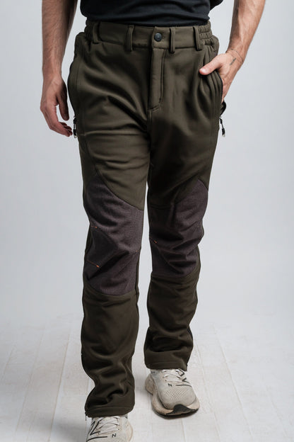 Pantalon d'aventure vert résistant à l'eau pour hommes
