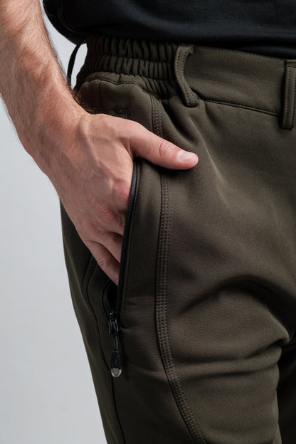 Pantalon d'aventure vert résistant à l'eau pour hommes
