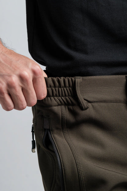 Pantalon d'aventure vert résistant à l'eau pour hommes