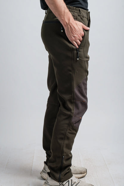 Pantalon d'aventure vert résistant à l'eau pour hommes