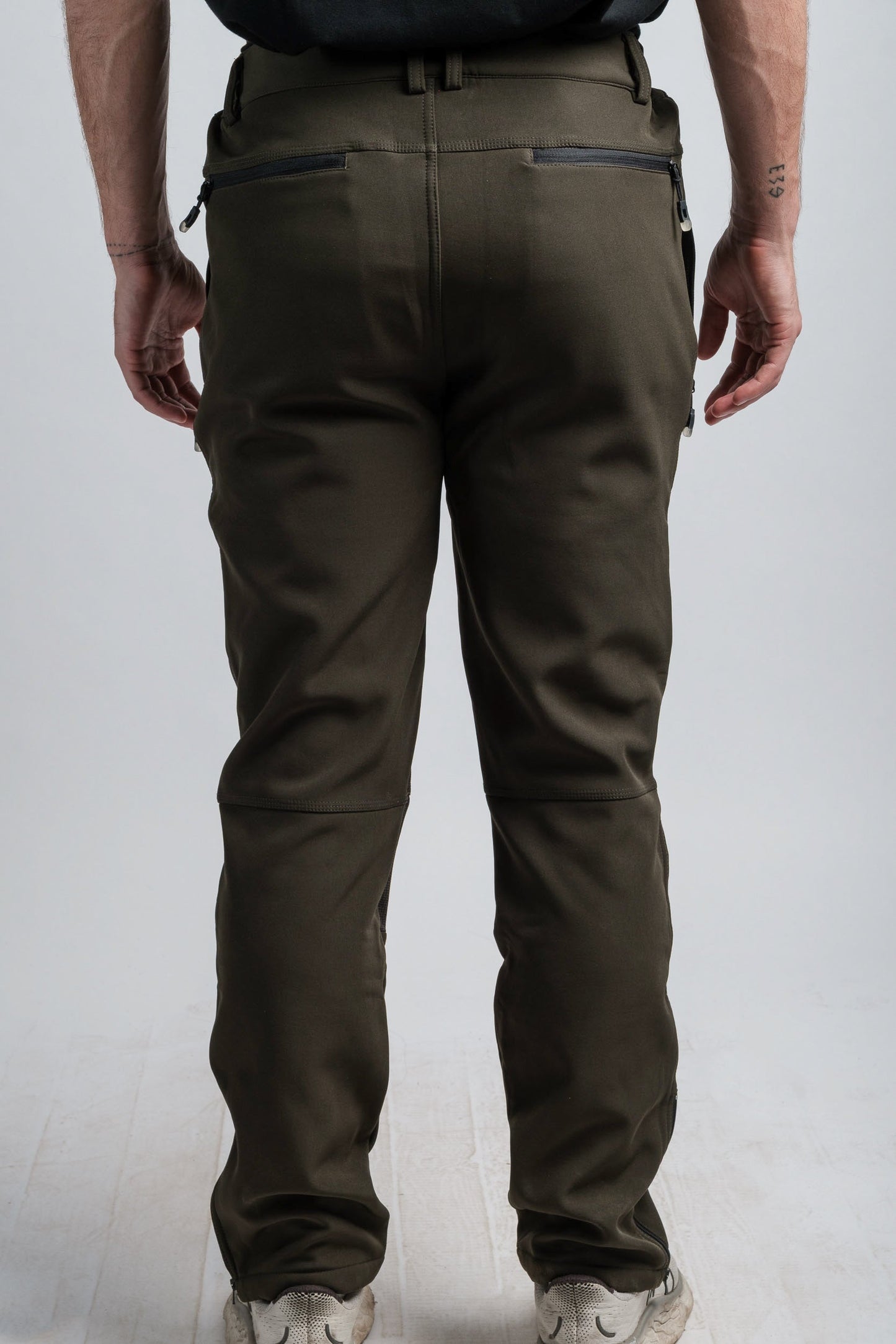Pantalon d'aventure vert résistant à l'eau pour hommes