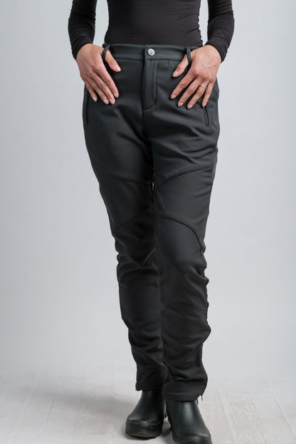 Pantalon d'aventure femme gris taille haute résistant à l'eau V2