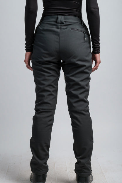 Pantalon d'aventure femme gris taille haute résistant à l'eau V2