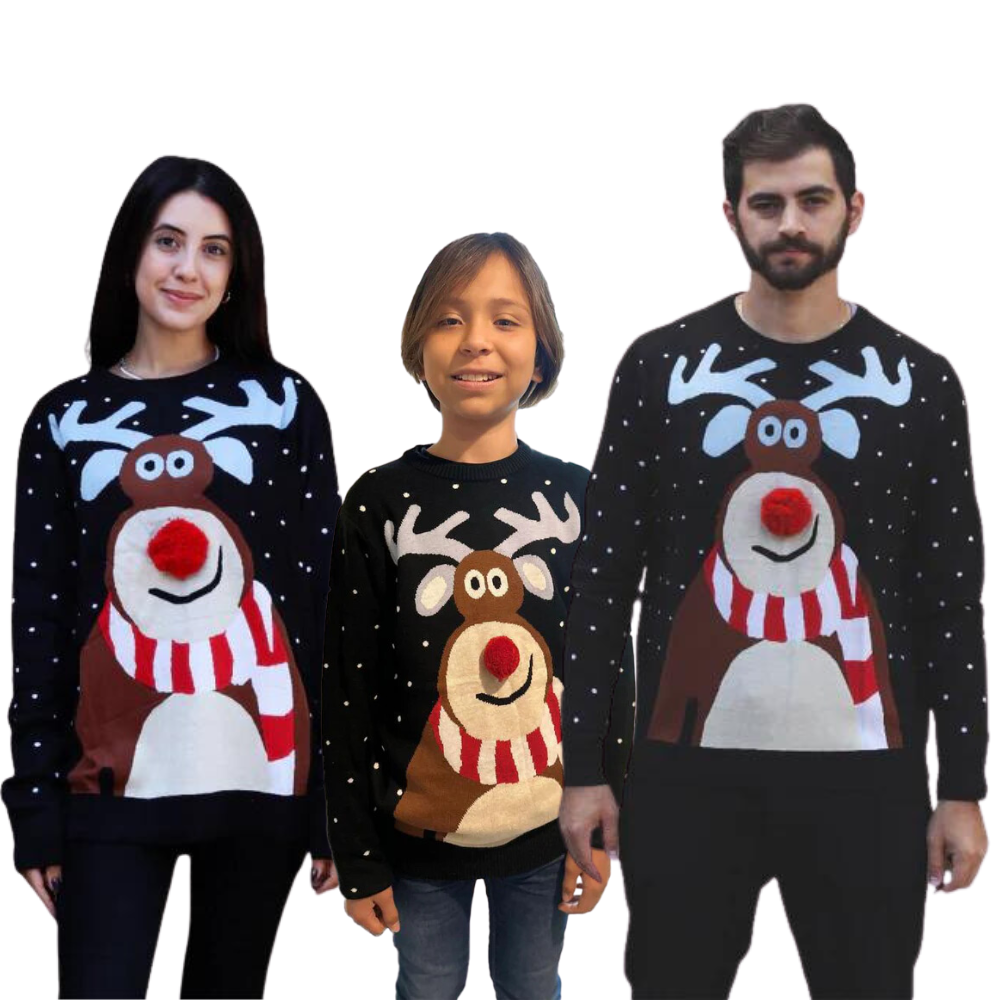 Lot Famille – Pull Nosy Reinder