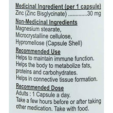 Nutridom BISGLYCINATE DE ZINC, 30 mg, 60 capsules végétales