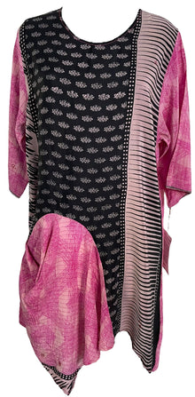 PRC6051 Robe Tunique en Soie Pure avec Poches Intégrées Avatar