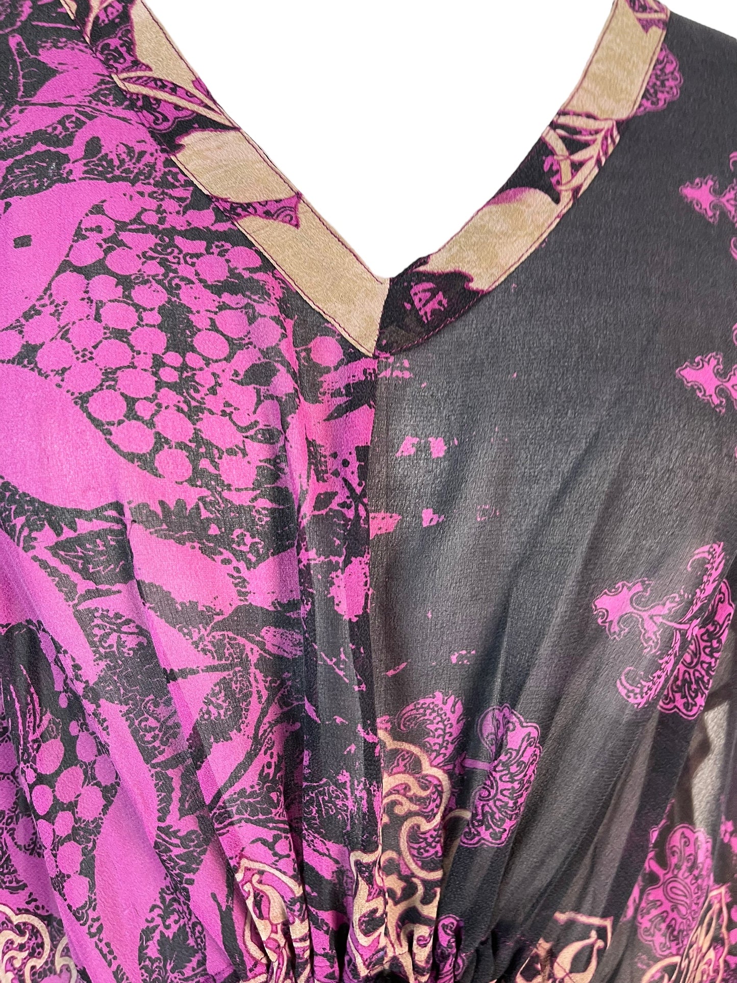 PRG6374 Kaftan long en pure soie transparente Avatar