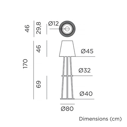 Okinawa<br> Lampadaire à énergie solaire