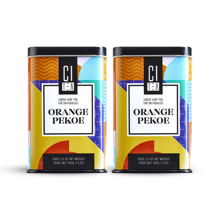 Lot de deux thés noirs en vrac Orange Pekoe - 200g