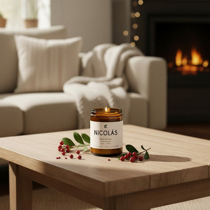 Bougie de soya NICOLÁS baies d'hiver