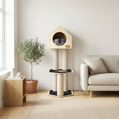 Condo Refuge - Arbre à Chat de Luxe à 2 Niveaux