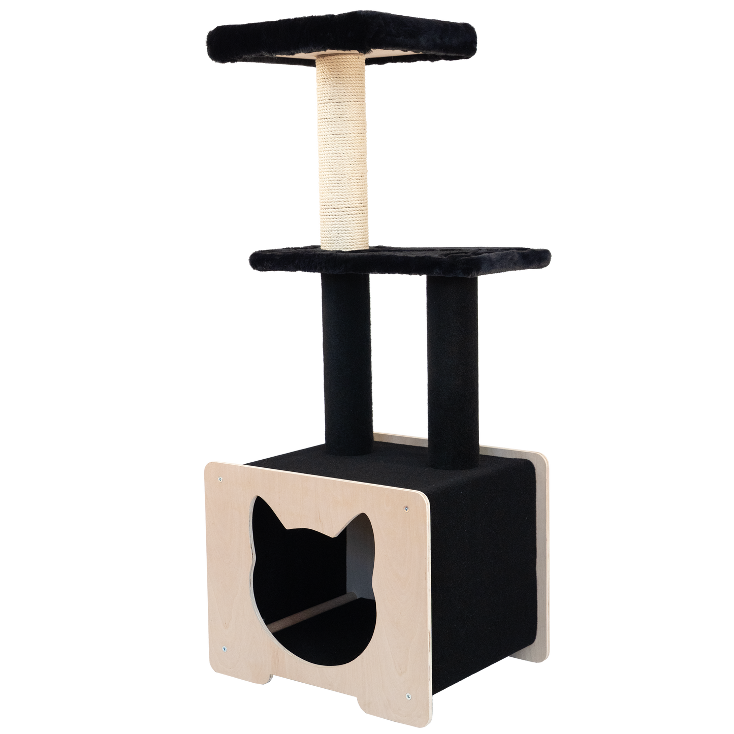 Niche Refuge - Arbre à chat de luxe à 3 niveaux