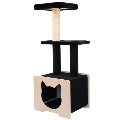 Niche Refuge - Arbre à chat de luxe à 3 niveaux