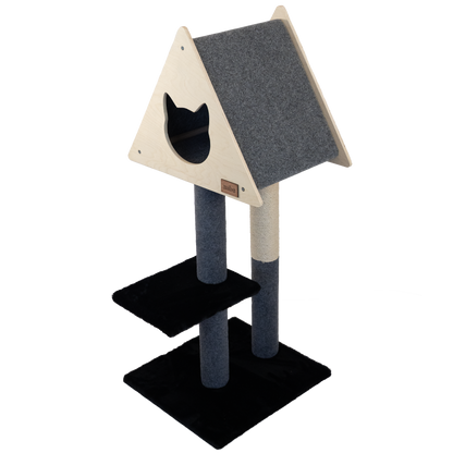 Tipi Cachette - Arbre à chat de luxe à 2 niveaux