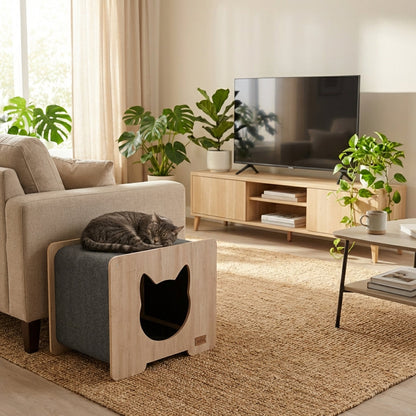 La Cachette pour chat à gratter La Hutte