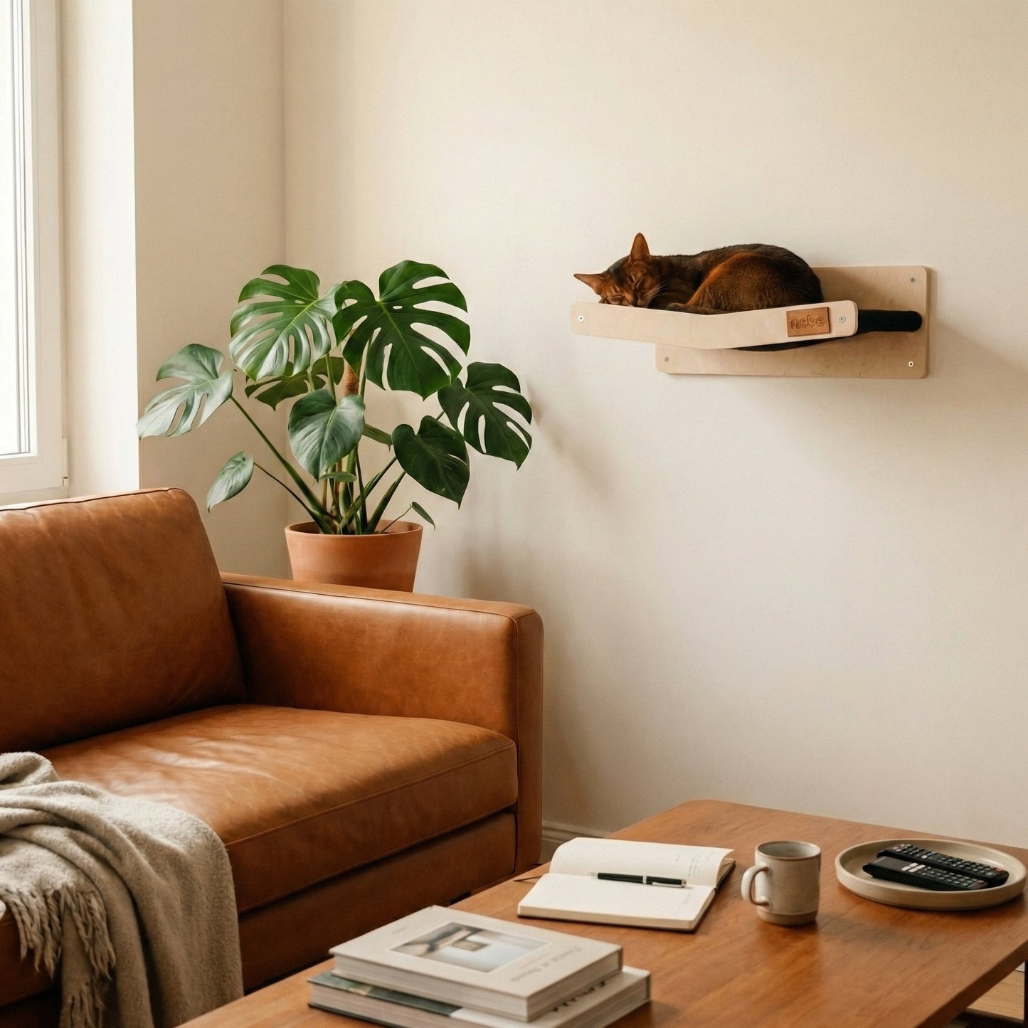 Hamac mural à griffer pour chat
