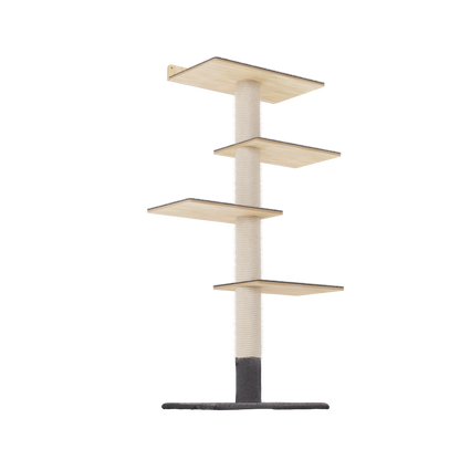 Arbre à chat mural de 183 cm – Idéal pour les petits espaces