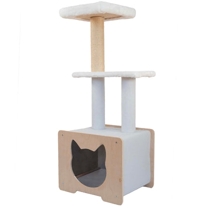 Niche Refuge - Arbre à chat de luxe à 3 niveaux