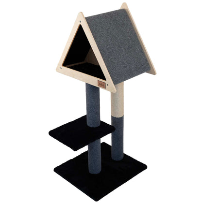 Tipi Cachette - Arbre à chat de luxe à 2 niveaux