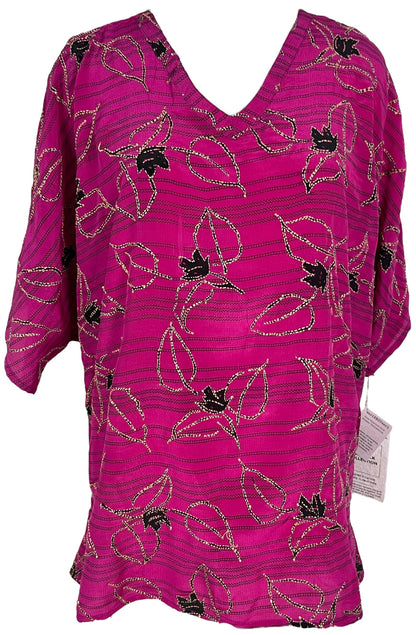 PRC6934 Avatar Pure Silk Long Tunic with Side Ties