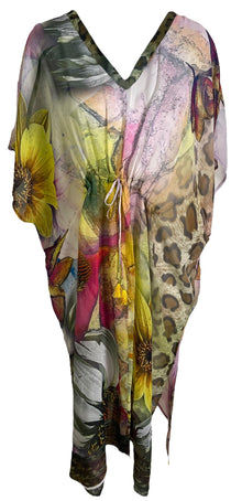 PRG6798 Kaftan Long en Soie Pure Transparente Avatar