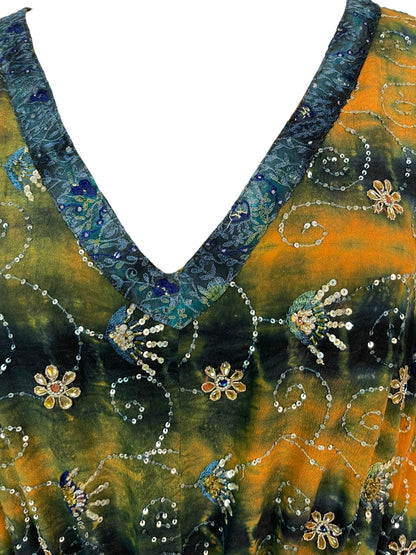 LADY LUCK PRC6394 Avatar Pure Silk Maxi Kaftan