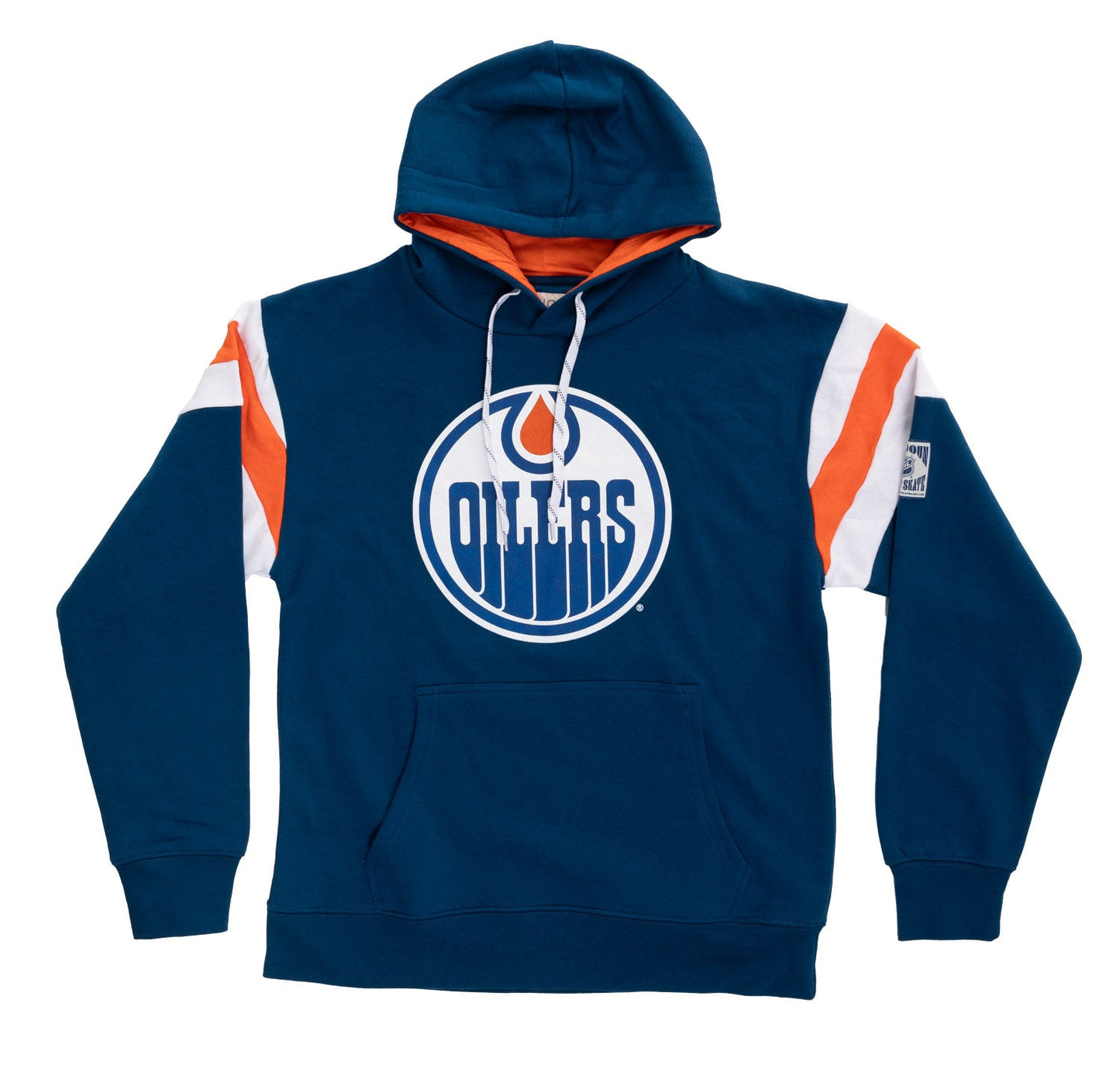 Chandail à capuchon style rétro universitaire Edmonton Oilers