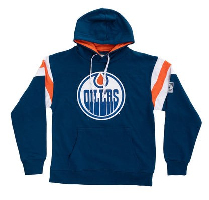 Chandail à capuchon style rétro universitaire Edmonton Oilers