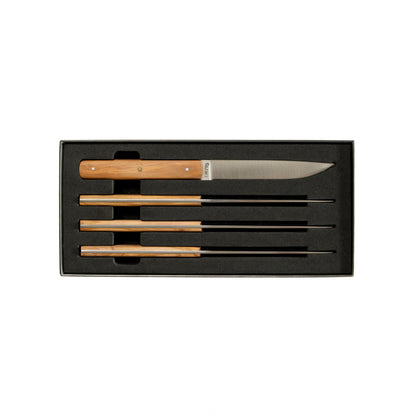 Kit de 4 couteaux à steak Hazaki – Bois d'olivier