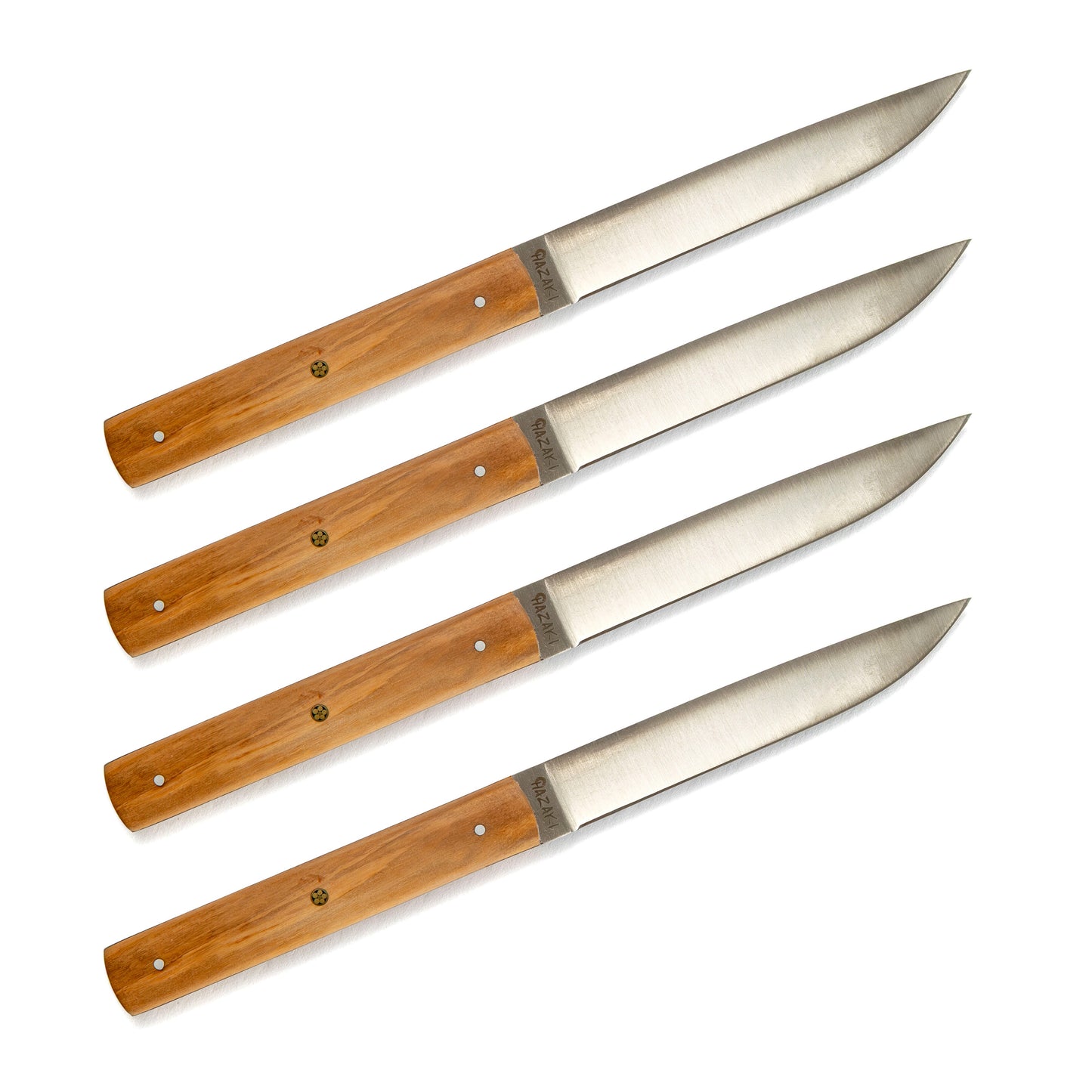 Kit de 4 couteaux à steak Hazaki – Bois d'olivier