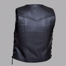 Gilet en cuir à 10 poches Open Road pour homme