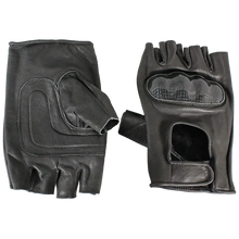Open Road Men's Fingerless  Leather Motorcycle Gloves